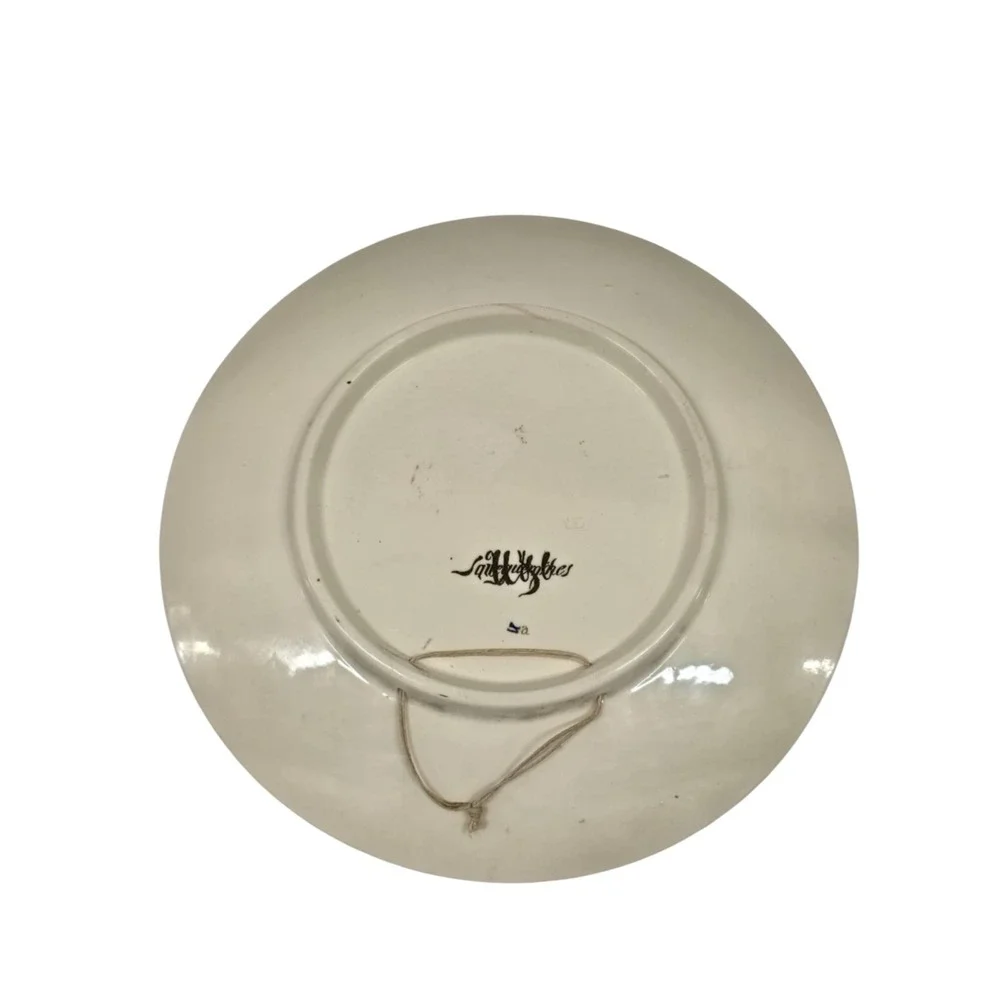 ANTIQUE SARREGUEMINES DR BERR MAIRE COMEDY PLATE BY FREDERIC RIGAMAY‎ 8.75